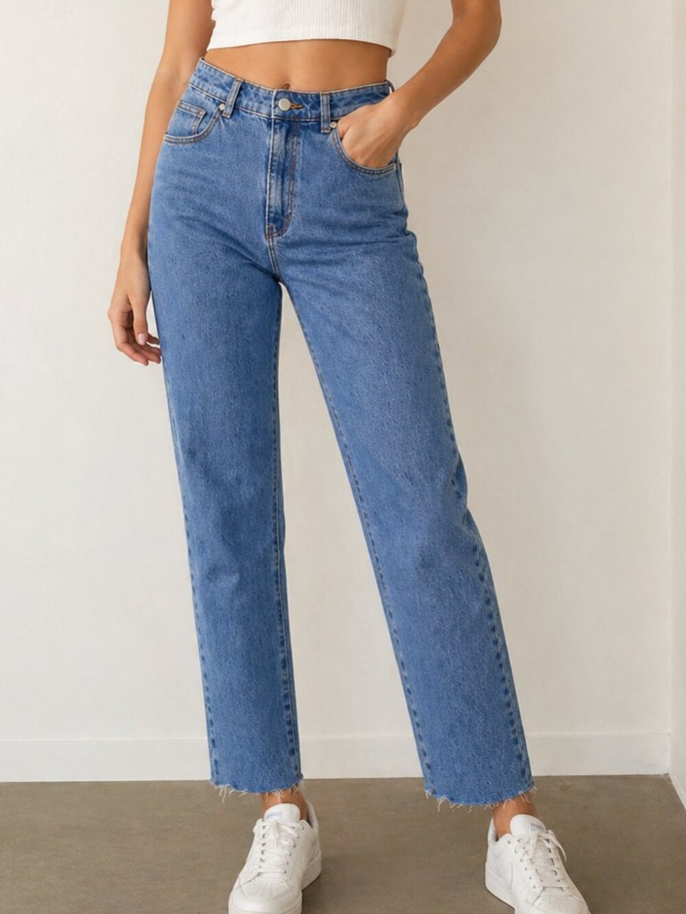 Rolla’s High Rise Straight Leg Jeans Size 27 Light Wash